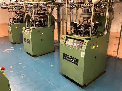 Overview picture of (5x) 2000 santoni SM8-TOP1 circular knitting machine