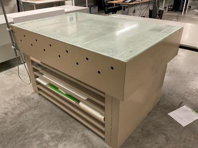 Overview picture of light control table 150 x 100 cm (2x)