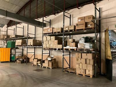 Immagine panoramica di palletrack