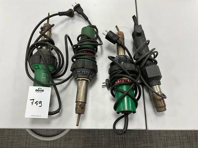 Overview picture of (4x) leister electrical tools