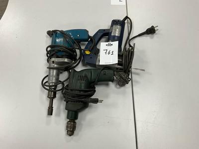 Overview picture of (3x) electrical tools