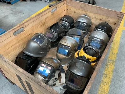 Overzichtsfoto van welding helmet