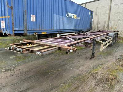 Översiktsbild av 1998 Vanhool 3B0052 containerchassi påhängsvagn