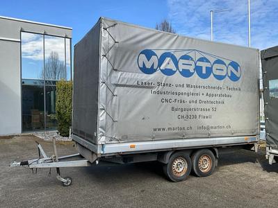 Overzichtsfoto van 2007 Humbaur HT 3000 G Tarp-covered trailer