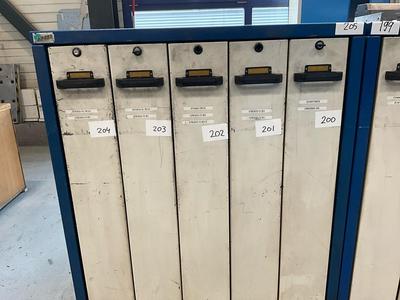 Overzichtsfoto van Press brake tooling cabinet