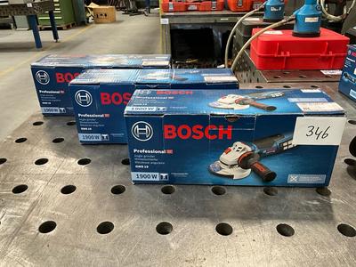 Overzichtsfoto van Bosch GWS 19 angle grinder (3x)
