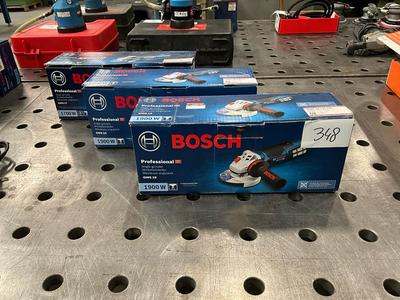 Overzichtsfoto van Bosch angle grinder (3x)