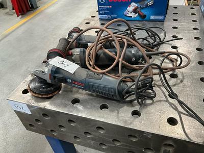 Overzichtsfoto van Bosch angle grinder (3x)