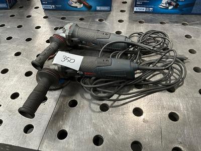 Overzichtsfoto van Bosch angle grinder (2x)