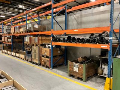Overview picture of various un/Finished products and spare parts