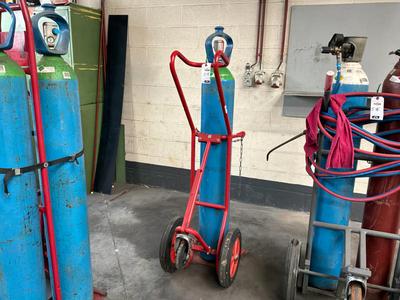 Overzichtsfoto van steekwagen voor las- en snijbranderset