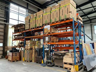 Overview picture of various un/Finished products and spare parts