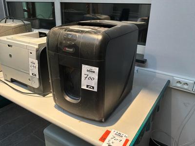 Overzichtsfoto van Rexel 100 X papierversnipperaar