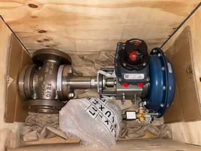 Imagen general de Fluxer geautomatiseerde kogelkraan met een pneumatische actuator