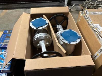 Översiktsbild av 2021 Sferaco 476 DN 125 PN 16 industriële handbediende flensafsluiter (2x)