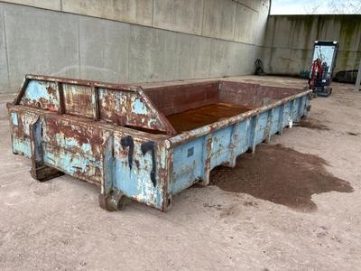 Overzichtsfoto van 12 m³ afvalcontainer.