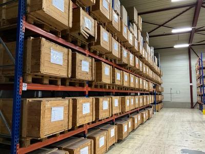 Overview picture of pallet rack (22m)