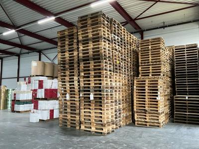 Overview picture of EUR pallets (408x)