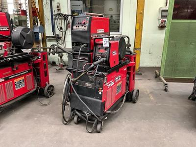 Översiktsbild av Lincon Power wave 455M / Invertec V405 T Pulse las opstelling
