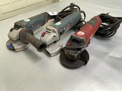 Overview picture of Bosch/Hilto haakse slijper (3x)