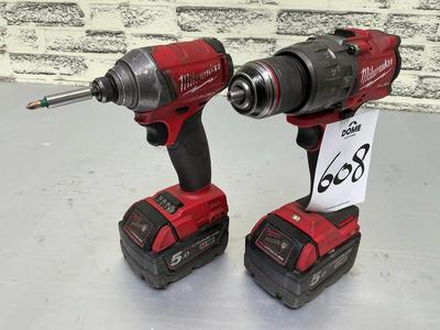 Overview picture of Milwaukee M18 FID slagschroefmachine en M18 FPD3 slagboormachine