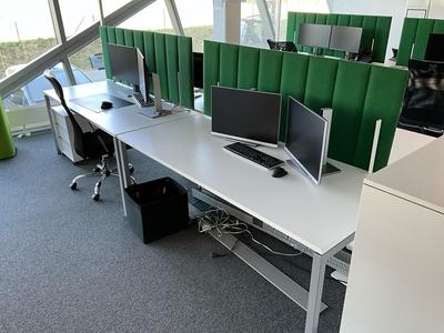 Übersichtsbild von Schreibtischaufstellung (4x)