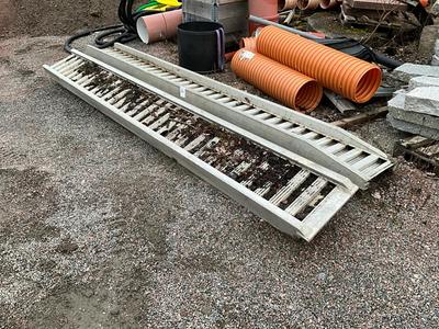 Overzichtsfoto van mobiele oprijplaten