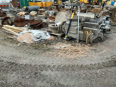 Overview picture of various construction materials