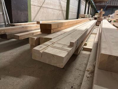 Overzichtsfoto van Pakket constructie hout