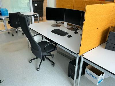 Overview picture of USM Haller Desk setup
