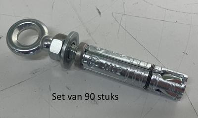 Imagen general de Lot van 90 keilbouten met oog M12x130