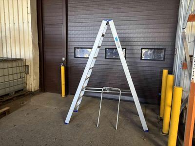 Overzichtsfoto van Eurostairs STXD-9 dubbel oploopbare trap – 2×9 treden – NIEUW