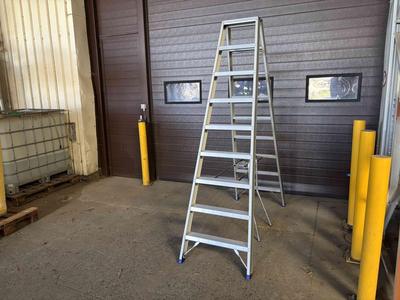 Overzichtsfoto van Eurostairs STXD-9 dubbel oploopbare trap – 2×9 treden – NIEUW