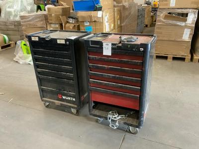Översiktsbild av Würth Gereedschapswagen met inhoud (2x)