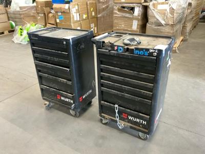 Översiktsbild av Würth Gereedschapswagen met inhoud (2x)