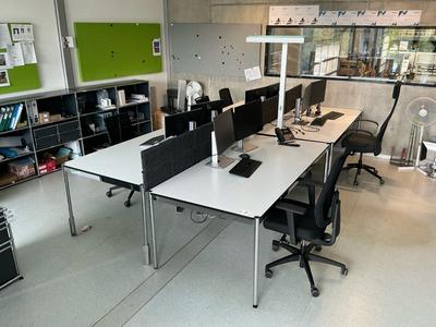 Übersichtsbild von USM Haller Desk setup (4x)