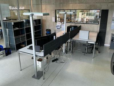Übersichtsbild von USM Haller Desk setup (3x)