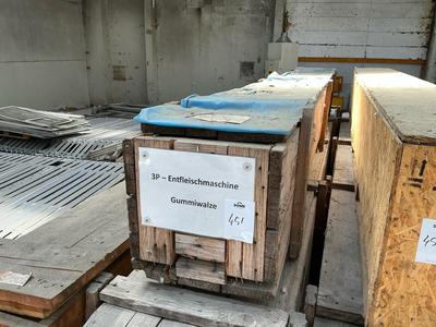 Immagine panoramica di 3P Through feed fleshing machine roller