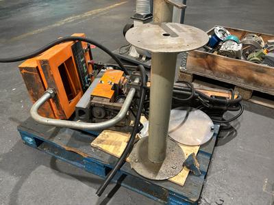 Overview picture of Various electrical components and machine parts