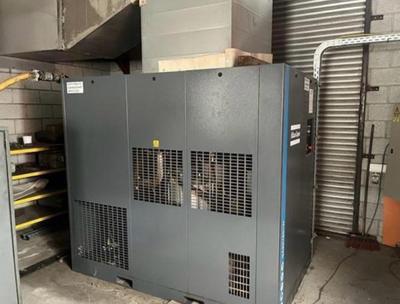 Overview picture of 2022 Atlas-Copco GA90VSD + FF Screw compressor with integrated air dryer