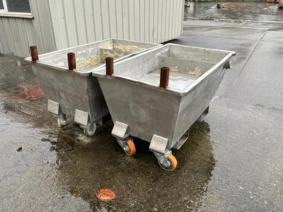 Overview picture of aluminum transport cart (2x)