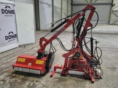Overview picture of EF-type Cantilever borne flail mower on arm