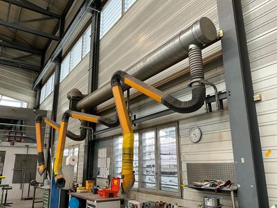 Immagine panoramica di euromate welding fume extractor
