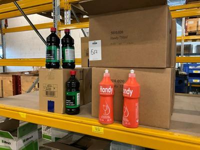 Immagine panoramica di cleaning supplys