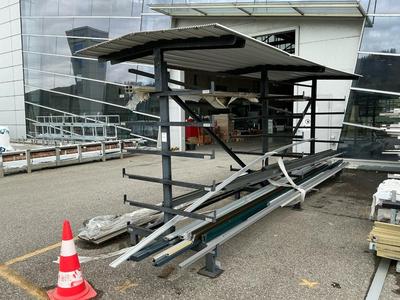 Overzichtsfoto van cantilever rack