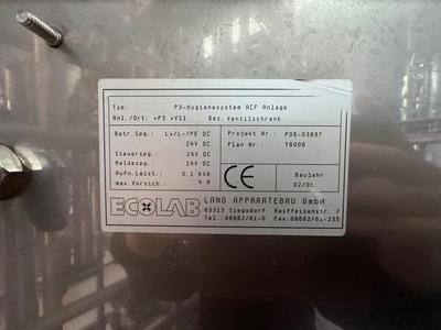 Immagine panoramica di Ecolab P3 + VS1 Aseptic Hygiene system ACF unit