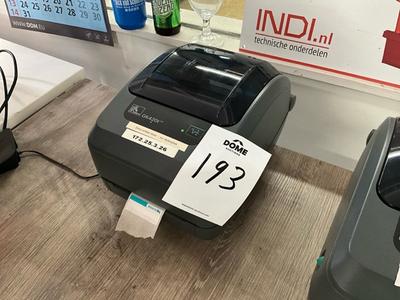 Overzichtsfoto van 2016 Zebra GK420t label printer