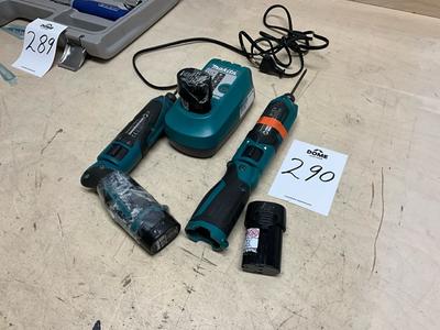 Overzichtsfoto van makita TD021D accu schroef machine (2x)