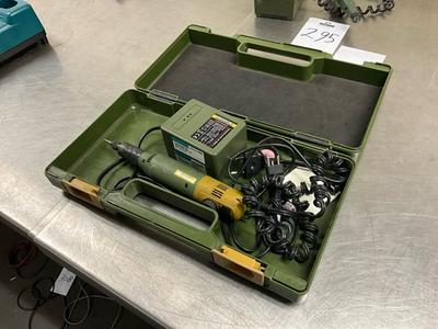 Overzichtsfoto van Proxxon Micromot 50/E graveer machine