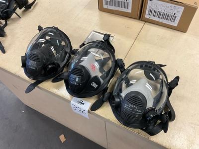 Overzichtsfoto van 3M Vision 3 volgelaatsmasker (3x)
